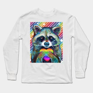 RAINBOW PRIDE RACCOON Long Sleeve T-Shirt